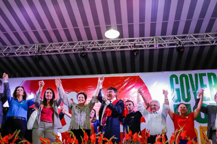 Dilma: ela aproveitou para citar criação do Bolsa Família e voltou a criticar tucanos (Ichiro Guerra/Dilma 13)