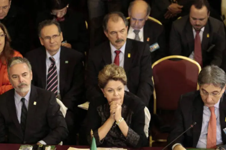 
	Presidente Dilma Rousseff participa de um encontro com membros do Mercosul
 (Nicolas Garrido/Reuters)