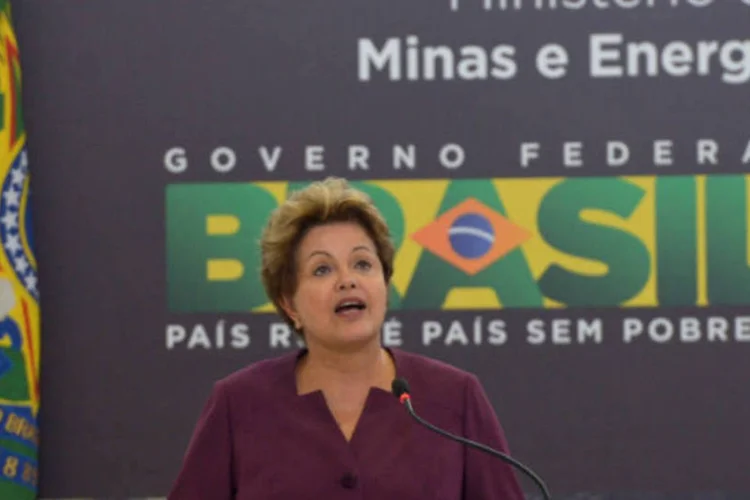 A presidente Dilma Rousseff durante o anúncio do novo marco da mineração (Agência Brasil)