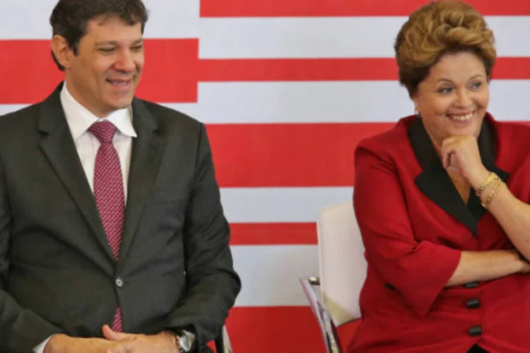 
	O prefeito de S&atilde;o Paulo, Fernando Haddad, e a presidente Dilma Rousseff
 (Fábio Arantes/Prefeitura de São Paulo)