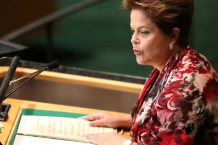 
	Dilma: a presidente deve viajar depois da solenidade de assinatura do contrato do Campo de Libra
 (Getty Images)