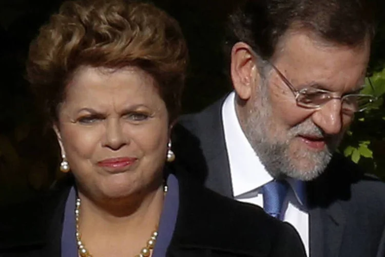 Presidente reúne-se nesta segunda-feira com o presidente espanhol, Mariano Rajoy, e o rei Juan Carlos, em Madri (Andrea Comas/Reuters)