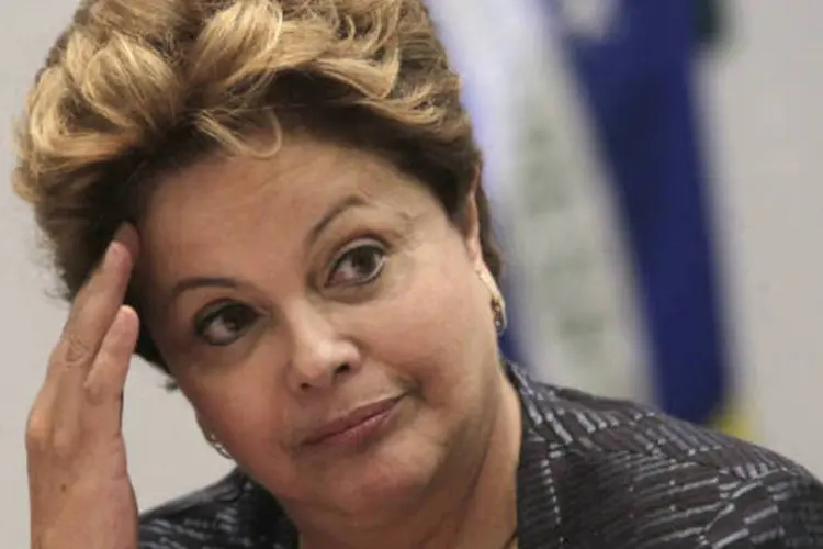 
	Dilma durante cerim&ocirc;nia no Itamaraty: a presidente nunca fez quest&atilde;o de esconder a pouca defer&ecirc;ncia &agrave; pol&iacute;tica externa
 (REUTERS/Ueslei Marcelino)
