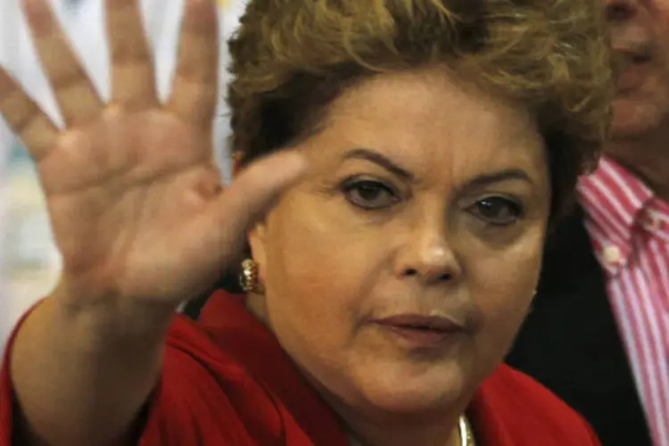 
	Dilma Rousseff: &quot;fizemos um esfor&ccedil;o enorme para ter uma infla&ccedil;&atilde;o mais baixa, um pouco acima do valor do ano passado, mas dentro da meta&quot;, disse
 (REUTERS/Paulo Whitaker)