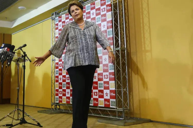 Presidente Dilma Rousseff (PT) após uma coletiva de imprensa no Rio de Janeiro (Ricardo Moraes/Reuters)