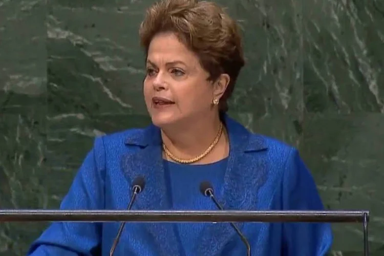 
	Presidente Dilma: nota m&eacute;dia atribu&iacute;da ao governo foi de 6,1
 (Reprodução/YouTube/ONU)