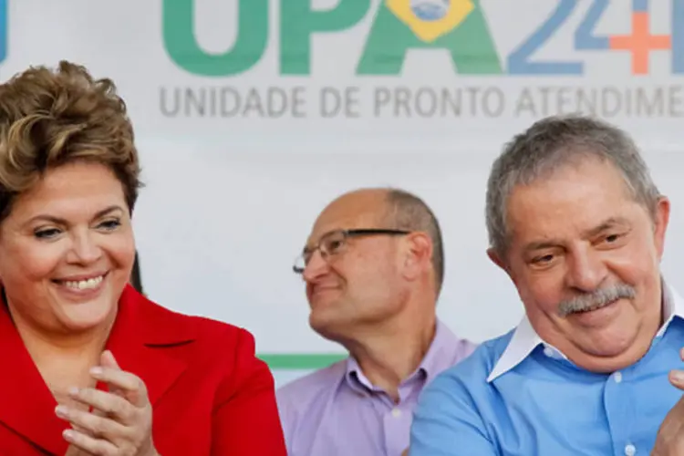 Dilma e Lula em inauguração de UPA:Os dois teriam sido espionados durante governos Sarney e Collor (Roberto Stuckert Filho/Presidência da República)