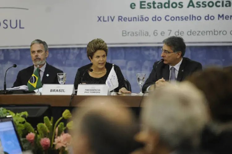 Dilma Rousseff discursa no Mercosul: o Paraguai foi suspenso do Mercosul e da União de Nações Sul-Americanas (Unasul) em 29 de junho (Wilson Dias/ABr)