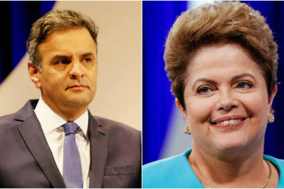Militantes fazem atos de apoio a Dilma e Aécio em BH