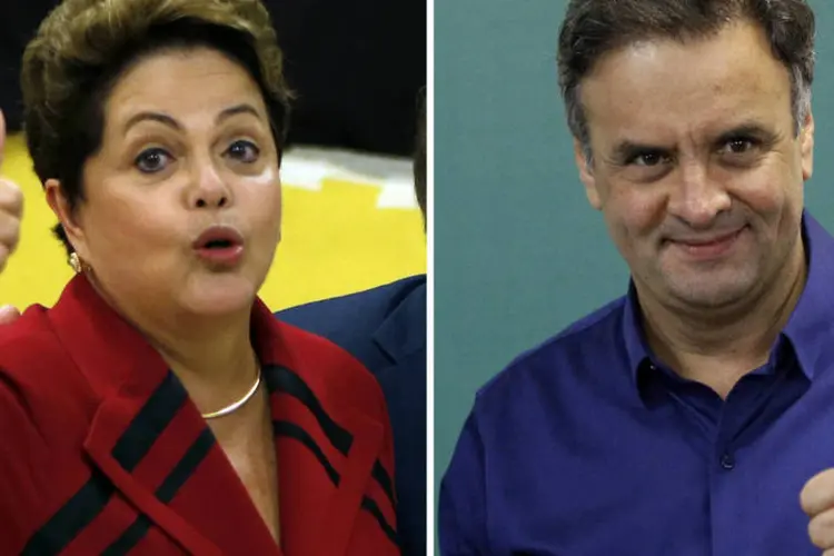 
	Dilma e A&eacute;cio: vantagem n&atilde;o compensou diferen&ccedil;a de 11,5 milh&otilde;es que Dilma teve no Nordeste
 (REUTERS/Paulo Whitaker)