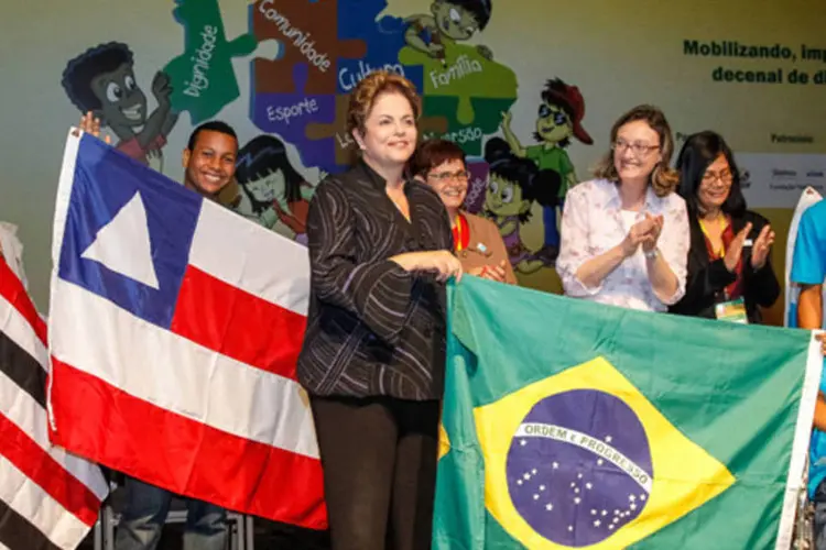 Dilma durante a 9ª Conferência Nacional dos Direitos da Criança e do Adolescente: "nenhum país desenvolvido tem escolas de período único” (Roberto Stuckert Filho/PR)