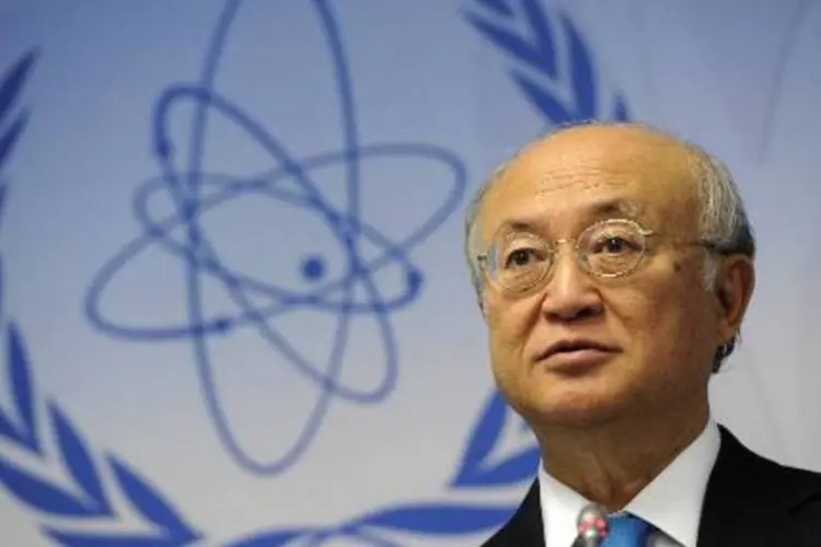 
	O diretor da AIEA, Yukiya Amano: an&aacute;lise concluiu que o Ir&atilde; teve tentativas coordenadas para obter um dispositivo explosivo nuclear
 (Samuel Kubani/AFP)