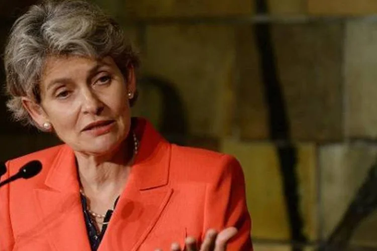 A diretora geral da Unesco, Irina Bokova: "destruição intencional é um crime de guerra" (Pierre Andrieu/AFP)