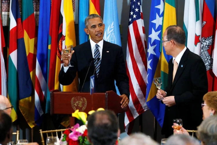 
	Obama: em seu pronunciamento, Obama n&atilde;o poupou cr&iacute;ticas a Moscou, seu principal associado na busca de uma sa&iacute;da para a trag&eacute;dia s&iacute;ria
 (Lucas Jackson / Reuters)