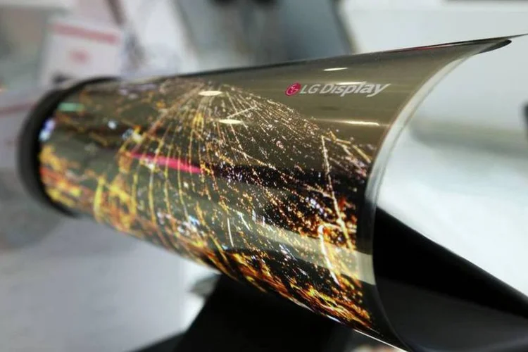 Dobrável: Display flexível da LG tem 18 polegadas (Divulgação/LG)