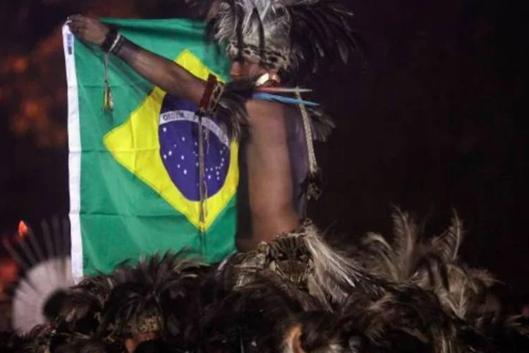Índios na Rio+20: busca de proteção às suas terras (Ricardo Moraes/Reuters)