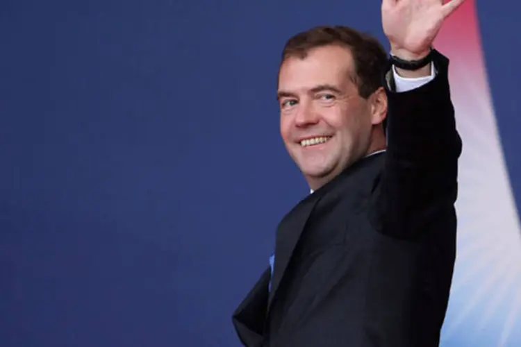 
	Medvedev: ao mesmo tempo, o chefe do governo russo assegurou que a R&uacute;ssia&nbsp;&quot;n&atilde;o fechou a porta&quot;&nbsp;para uma negocia&ccedil;&atilde;o com o Chipre
 (Dan Kitwood/Getty Images)