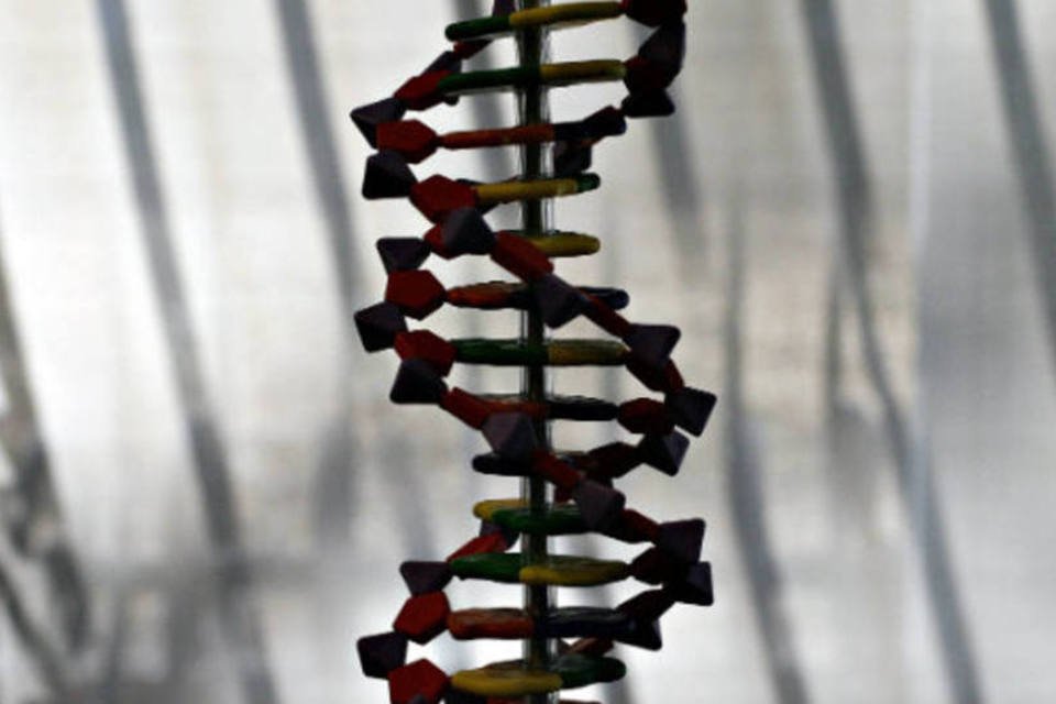 
	DNA: rec&eacute;m-descoberto c&oacute;digo&nbsp;gen&eacute;tico, encontrado no interior do &aacute;cido desoxirribonucleico, foi escrito bem acima do c&oacute;digo de DNA que cientistas j&aacute; tinham decodificado
 (Daniel Acker/Bloomberg News)