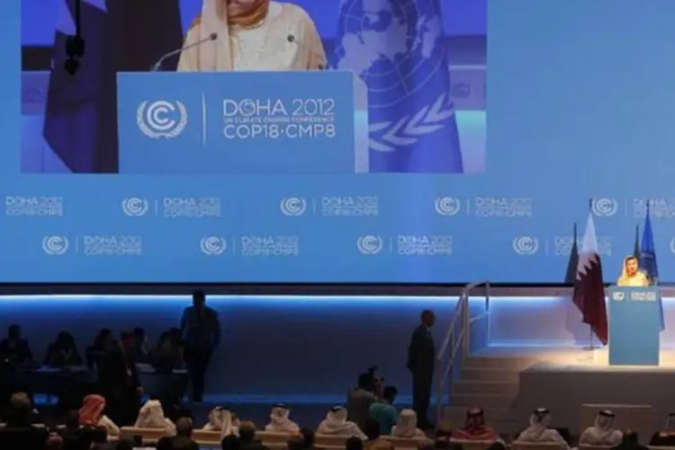 
	Christiana Figueres, da UNFCCC, participa da abertura da COP18 em Doha: &nbsp;Muitos pa&iacute;ses fazem de tudo para chegar &agrave; COP18 com o discurso do dever cumprido
 (REUTERS/Fadi Al-Assaad)