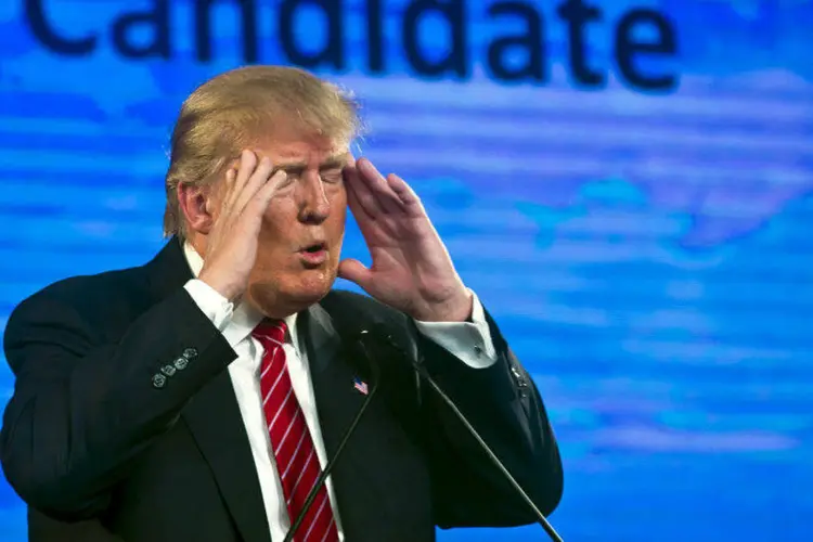 Donald Trump: "continue xingando e vou fazer você comer todas suas putas palavras maldito moleque", diz tuíte da conta @ElChap0Guzman (L.E. Baskow/Las Vegas Sun/Reuters)