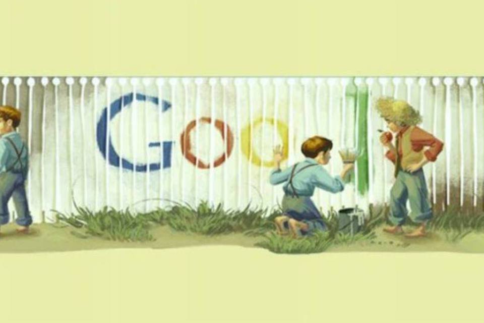 Google homenageia Mark Twain com doodle ampliado