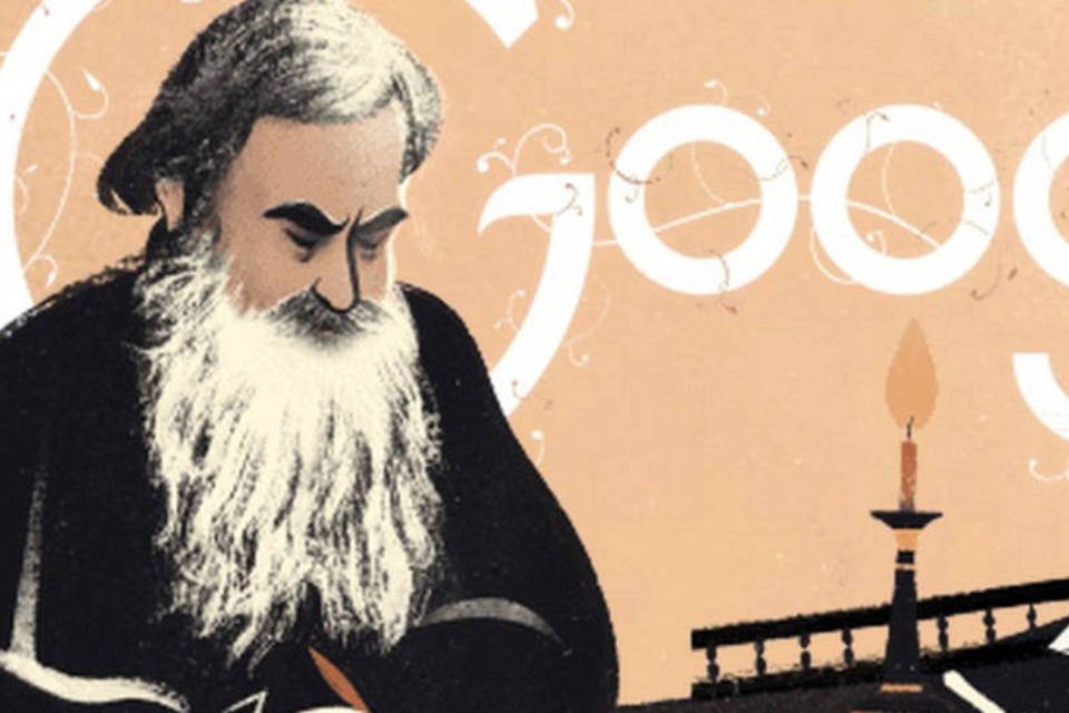 Escritor Leon Tolstói é homenageado com doodle pelo Google