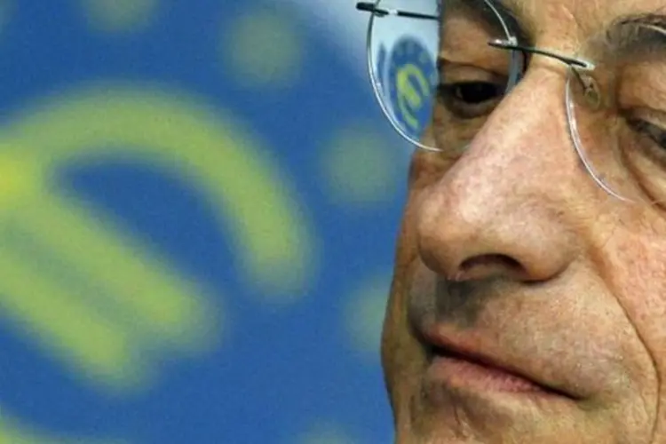 
	&quot;Posso falar a voc&ecirc;s hoje com um pano de fundo de retorno relativo da confian&ccedil;a na perspectiva da zona do euro&quot;, disse Draghi
 (Alex Domanski/Reuters)