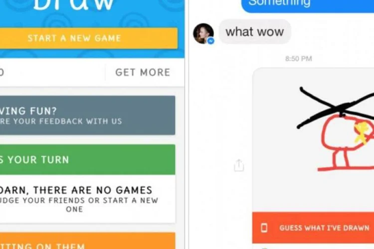
	Jogo lembra o famoso &quot;Draw Something&quot;, sucesso em 2012
 (Reprodução)