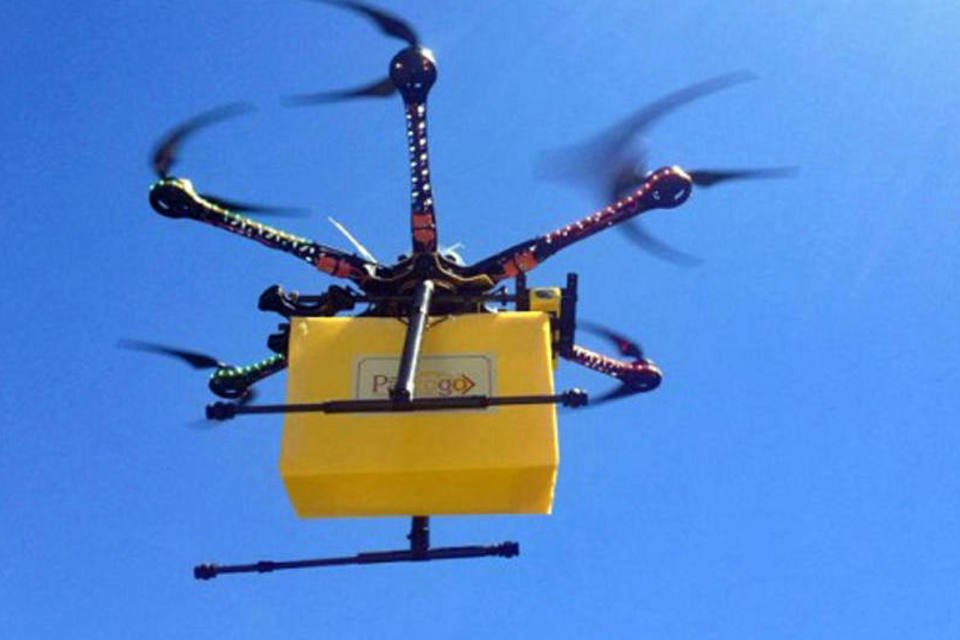 Drone da Pão to Go em ação: entregas em cinco minutos num raio de 1 quilômetro da padaria (Divulgação)