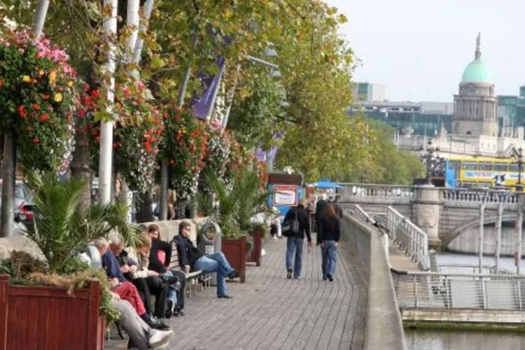 
	Dublin, na Irlanda: em alguns pontos as rajadas de vento passaram de 120 km/h
 (Getty Images)