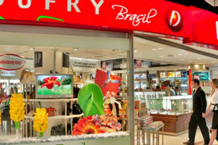
	Duty free Dufry no aeroporto de Guarulhos: a receita l&iacute;quida total da empresa totalizou 2,541 bilh&otilde;es de reais
 (Divulgação)