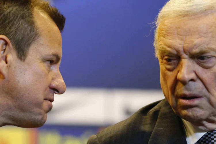 
	O t&eacute;cnico Dunga e Jos&eacute; Maria Marin, presidente da CBF
 (REUTERS/Ricardo Moraes)