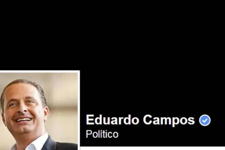Facebook: a página de Eduardo Campos ganhou um retângulo preto no lugar da foto grande (Reprodução de EXAME.com)