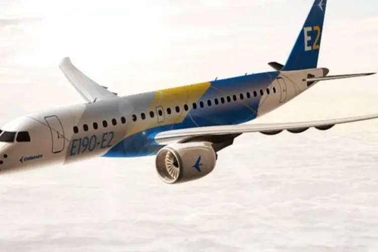 Jatos E190-E2: encomenda feita pela empresa norueguesa tem valor potencial de até 873 milhões de dólares (Divulgação/Embraer)