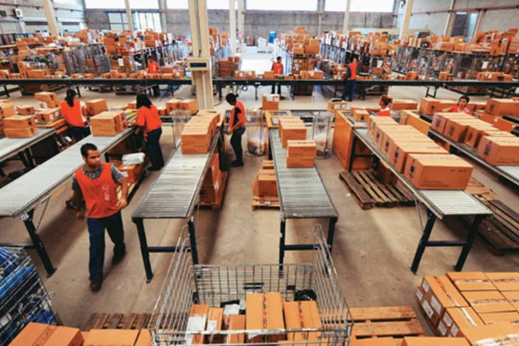 Centro de distribuição da Total Express em Barueri: investimentos para atender à demanda do comércio eletrônico (Germano Lüders/EXAME)