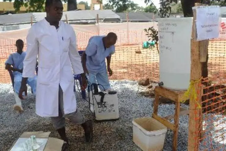 
	Centro de isolamento para infectados com Ebola na Guin&eacute;
 (Cellou Binani/AFP)