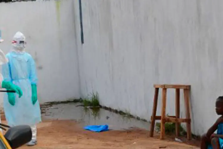 Centro de tratamento do Ebola na capital da Libéria, Monrovia
 (Zoom Dosso/AFP)