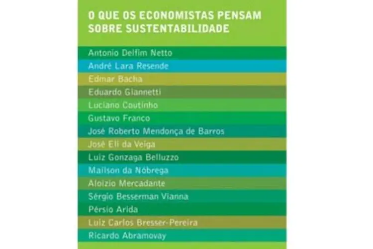 Capa do livro "O que os economistas pensam sobre sustentabilidade". 