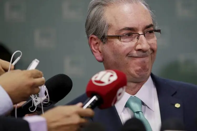 
	Eduardo Cunha: presidente da C&acirc;mara &eacute; acusado de receber propina de empresas relacionadas &agrave;s obras do Porto Maravilha, no Rio de Janeiro.
 (Ueslei Marcelino/Reuters)