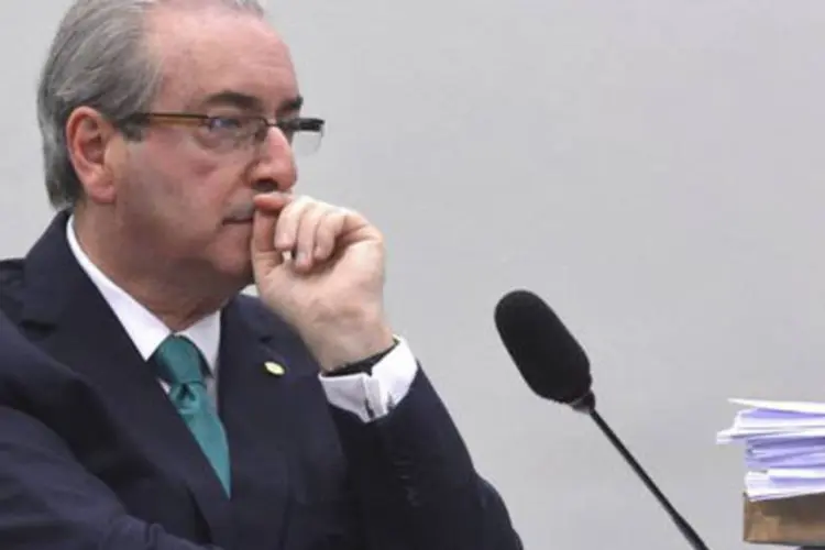 Eduardo Cunha (PMDB): mestre das medidas protelatórias assistiu sessão que poderia lhe absolver ser adiada (Antonio Cruz/Agência Brasil)