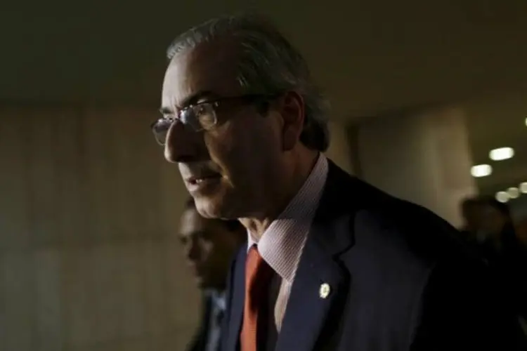 O presidente da Câmara, Eduardo Cunha (PMDB-RJ): mais cedo, Cunha anunciou seu rompimento com o governo e sua ida para a oposição (Ueslei Marcelino/Reuters)