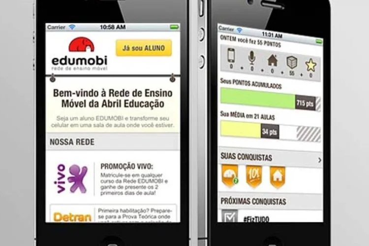 Os cursos da Edumobi podem ser seguidos com qualquer celular, mas quem tem um smartphone com 3G recebe conteúdo extra (Divulgação)
