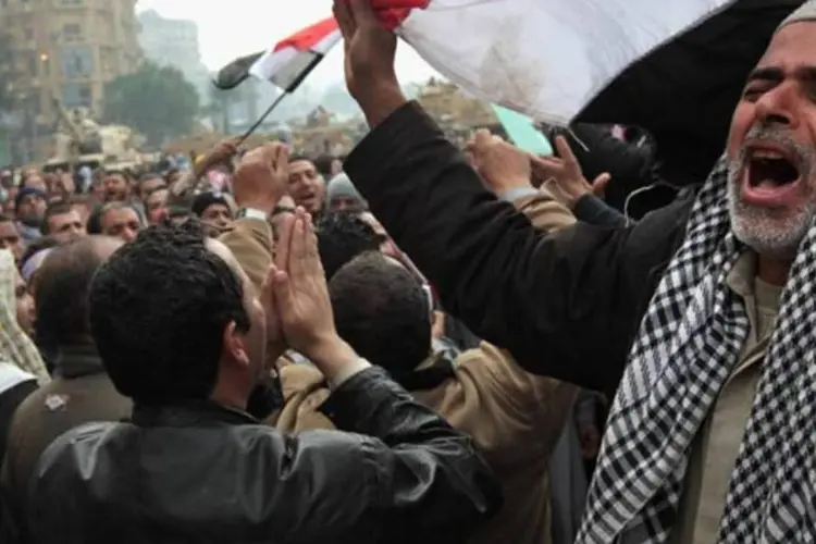 Praça Tahrir, no Cairo: queda de Mubarak não acababou com os protestos (John Moore/Getty Images)