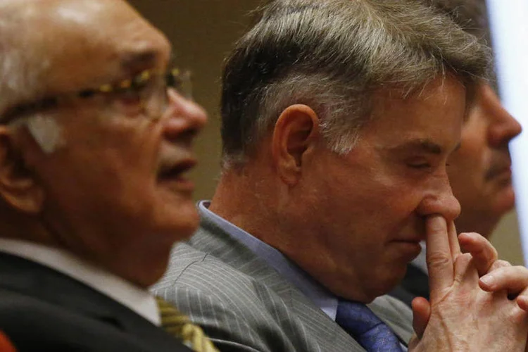 Eike Batista durante julgamento por crimes no mercado de capitais, no Rio de Janeiro (Ricardo Moraes/Reuters)