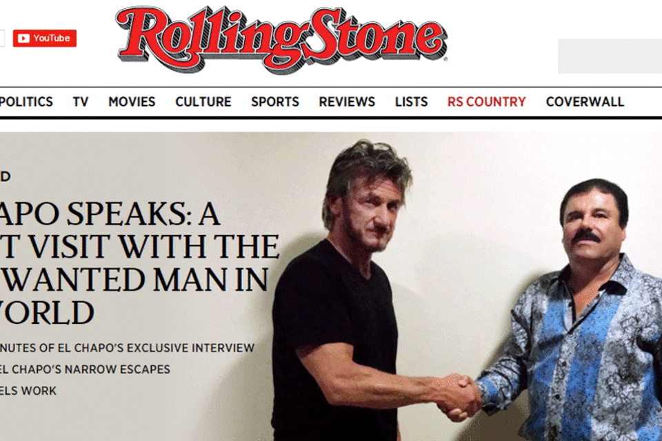 "Rolling Stone" publica o vídeo da entrevista de "El Chapo"