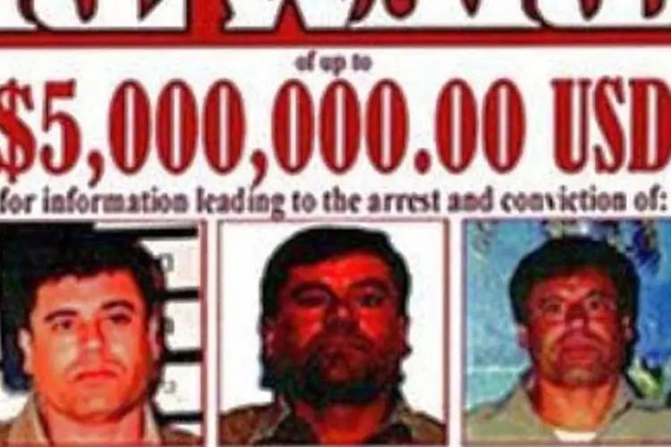 Cartaz de procura de "El Chapo": Ele não é o único 'ilegal' que já apareceu no ranking da publicação (Divulgação)