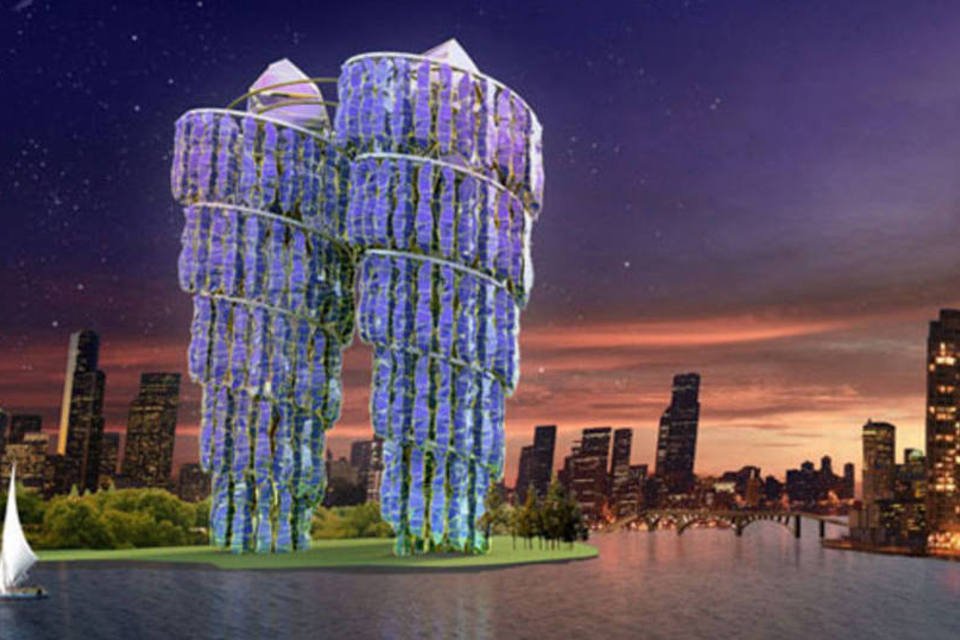 Torres em forma de lustre prometem concentrar vários prédios em três