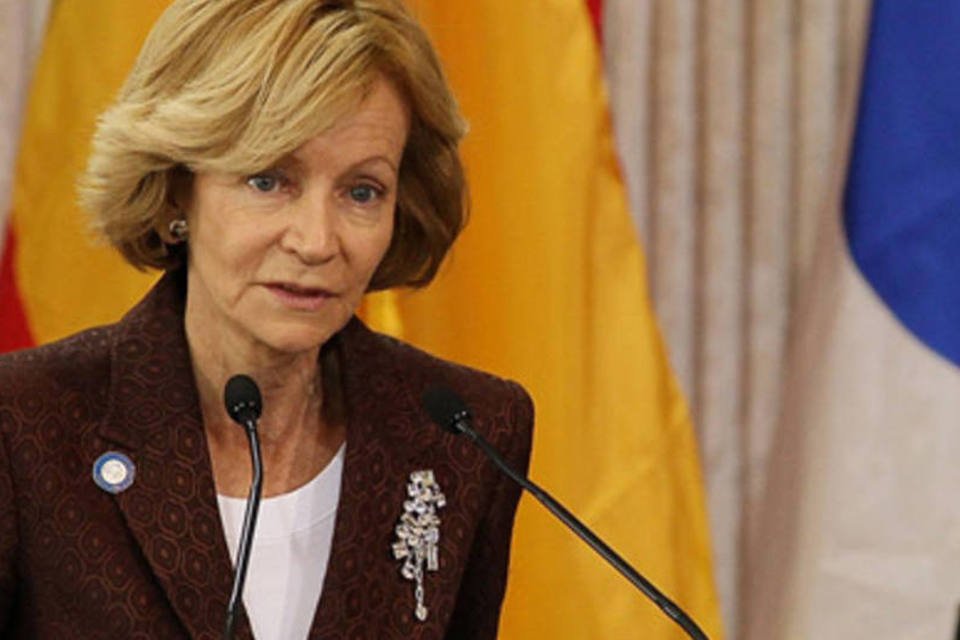 Elena Salgado, ministra das Finanças espanhola, que participou da formulação do plano de aperto fiscal do país (.)
