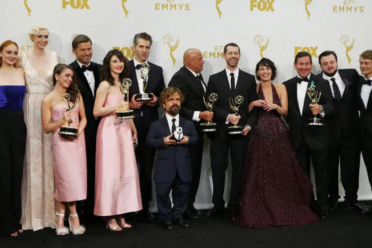 
	Elenco de Game of Thrones na cerim&ocirc;nia do Emmy: a s&eacute;rie tinha 24 indica&ccedil;&otilde;es ao pr&ecirc;mio
 (REUTERS/Mike Blake)