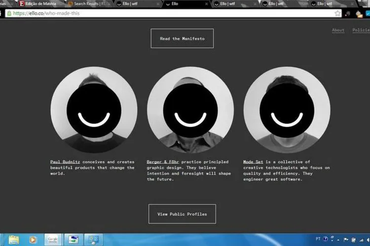 
	Rede Social Ello: a startup divulgou possuir, atualmente, 14 funcion&aacute;rios nos EUA
 (Reprodução)